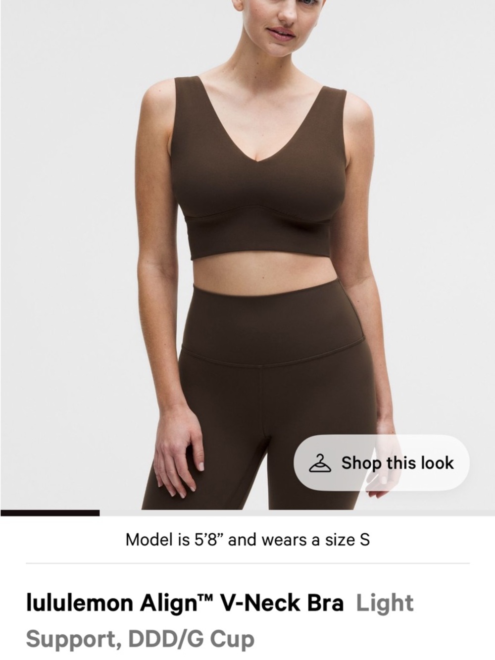 lululemon athletica Align V-Neck Bra BLACK light support